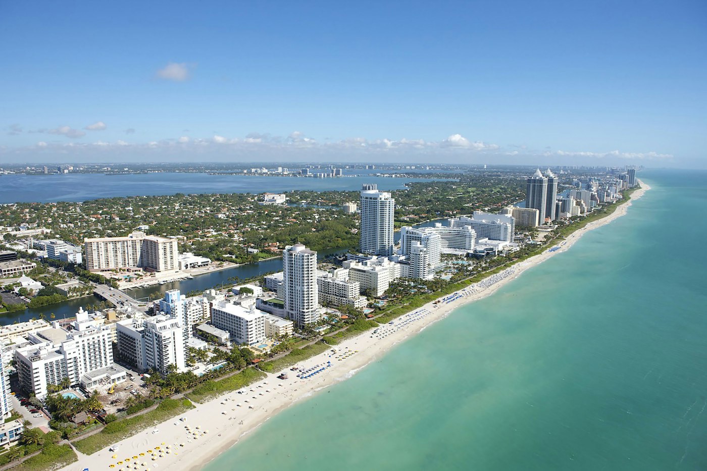 Aerial view of Miami Beach, Florida
