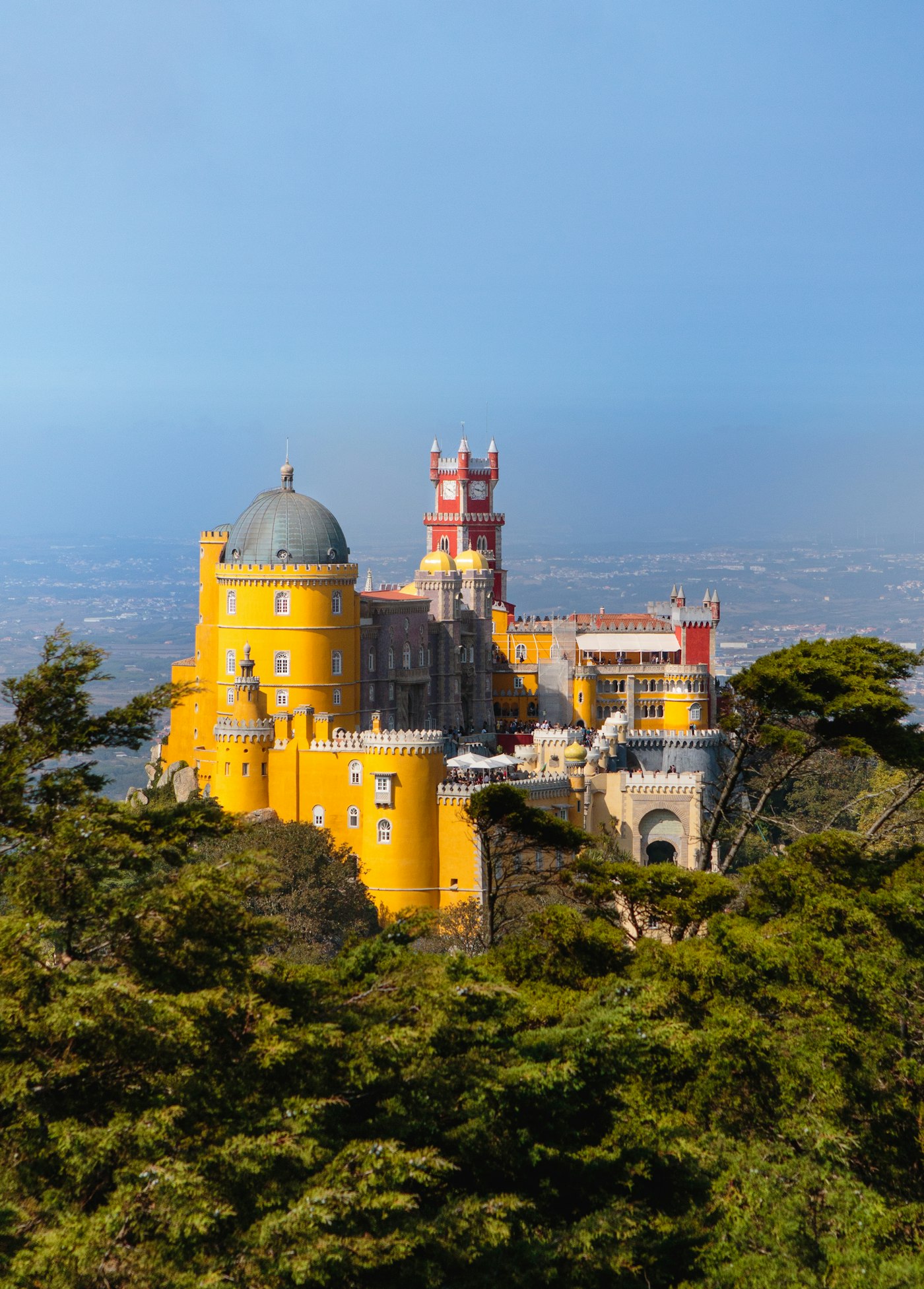 Colorful Pena Palace in Sintra, Portugal